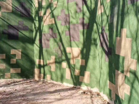 陕西外墙围迷彩喷涂 聚焦工业园区围墙